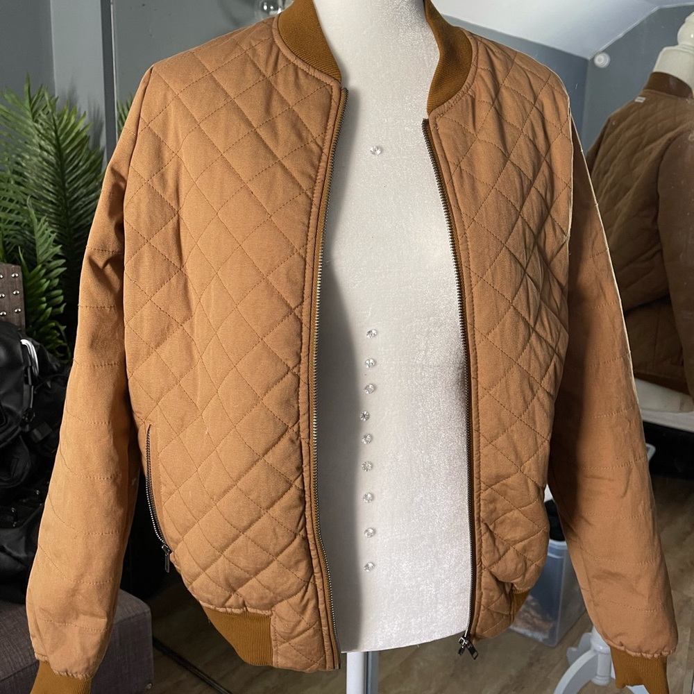 RVCA BROWN BOMBER JACKET SIZE SMALL